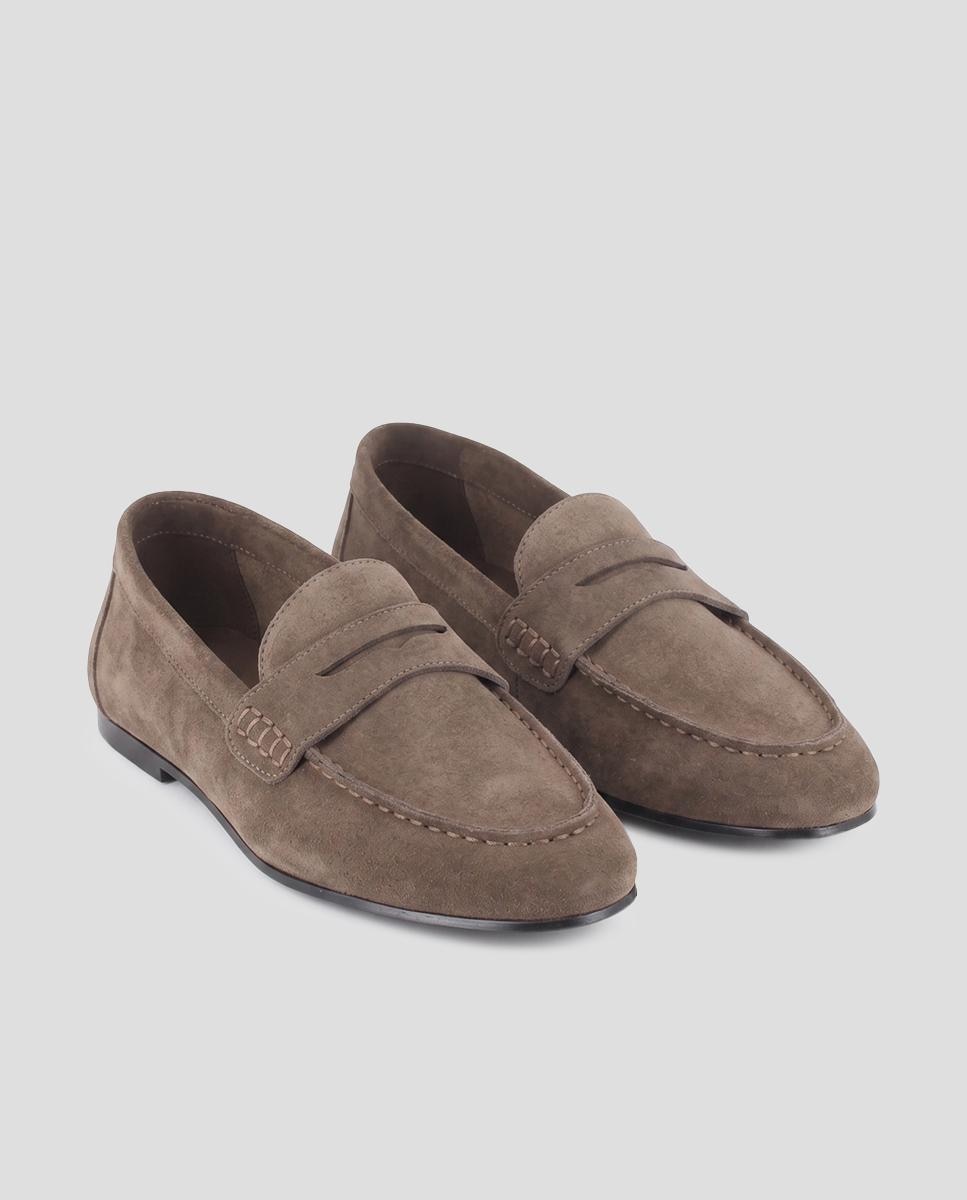 Mocasines planos de mujer nael con piel de serraje - Blogger - Arena Arena-3