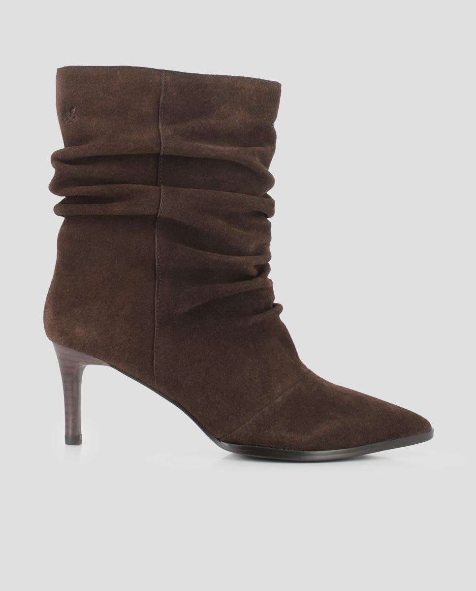 Botines de mujer alani de piel con tacón - Blogger - Marrón Marrón-1