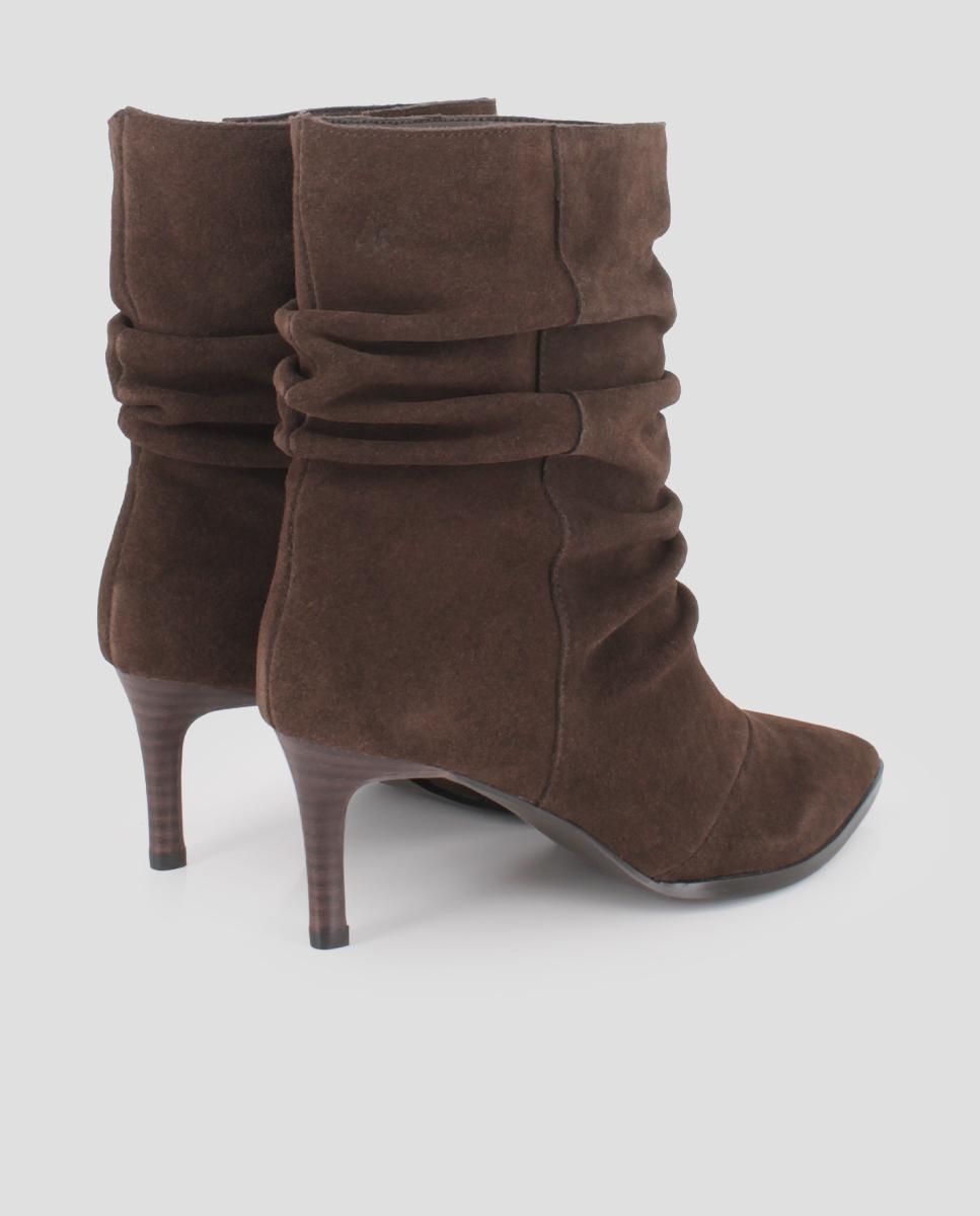 Botines de mujer alani de piel con tacón - Blogger - Marrón Marrón-2