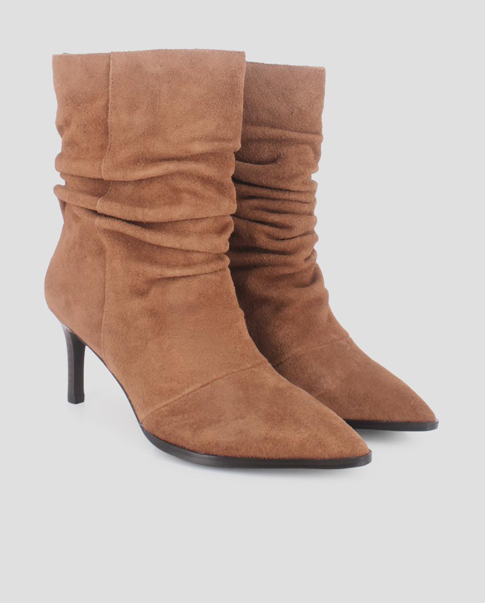 Botines de mujer alani de piel con tacón - Blogger - Camel Camel-4