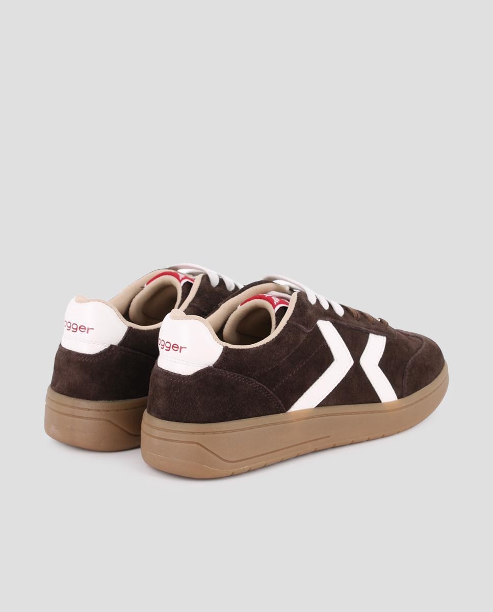 Zapatillas deportiva de piel de mujer nakira 03 - Blogger - Marrón Marrón-2