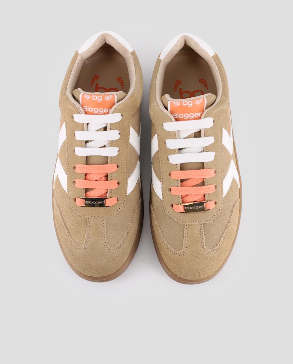 Zapatillas deportiva de piel de mujer nakira 03 - Blogger - Camel Camel-2