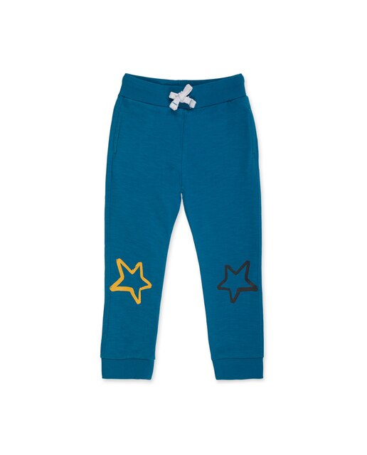 Pantalón deportivo de bebé niño felpa azul