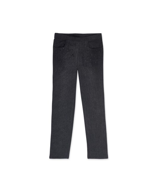 Legging de niña de punto en gris