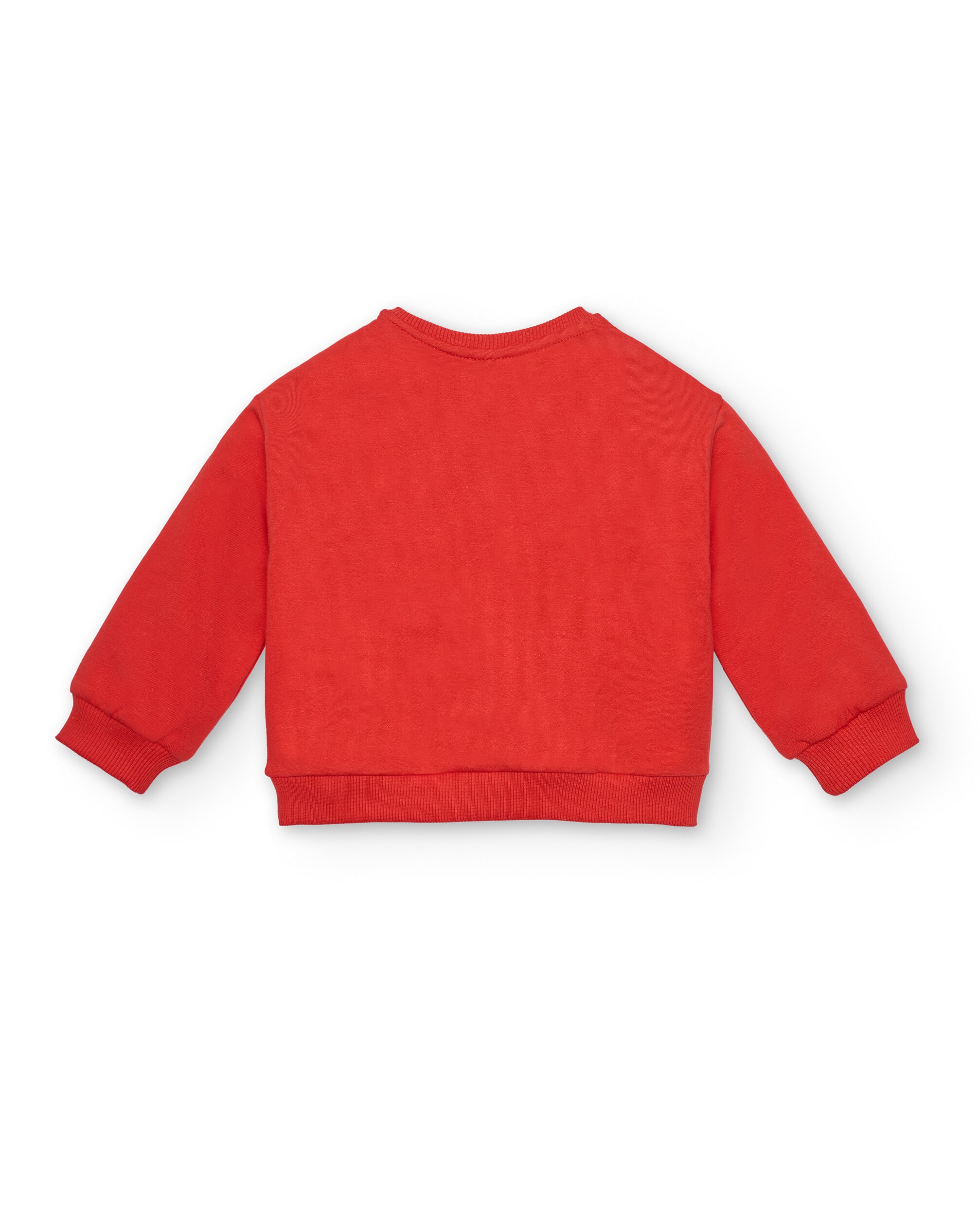 Sudadera de bebe nina en rojo con estampado de tigre y corazones