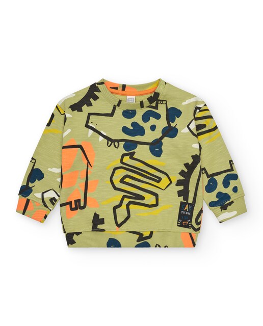 Imagen 0 de Sudadera de niño estampada con cuello redondo