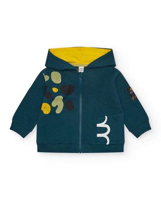 Imagen 0 de Sudadera de niño de felpa con capucha y cremallera