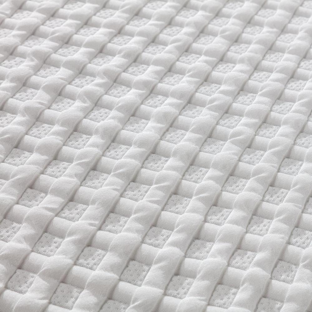 Colcha jacquard dibujo gofre Kai Manterol - Blanco Cama 180 cm Blanco-2