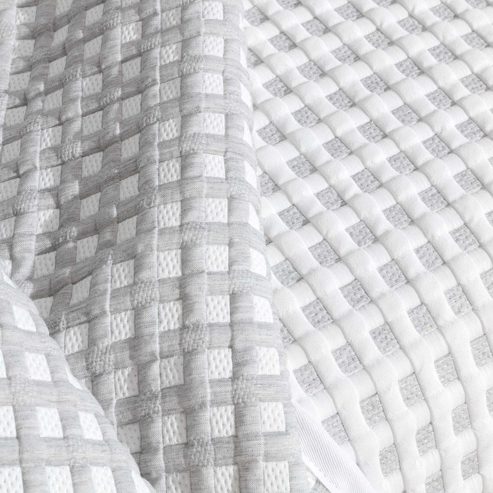 Colcha jacquard dibujo gofre Kai Manterol - Gris Cama 180 cm Gris-3