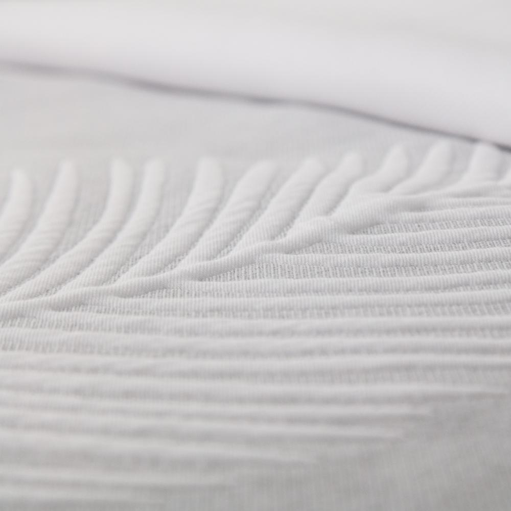 Colcha cubrecama jacquard algodón Palma Manterol - Beige Cama 135 cm Gris-2