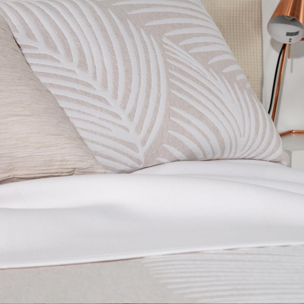 Imagen 3 de Colcha cubrecama jacquard algodón Palma Manterol - Beige Cama 180 cm Beige