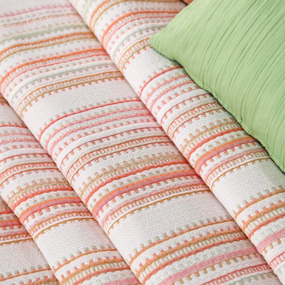 Imagen 2 de Colcha cubrecama jacquard bambu Tribe Manterol - Rosa Cama 105 cm Rosa