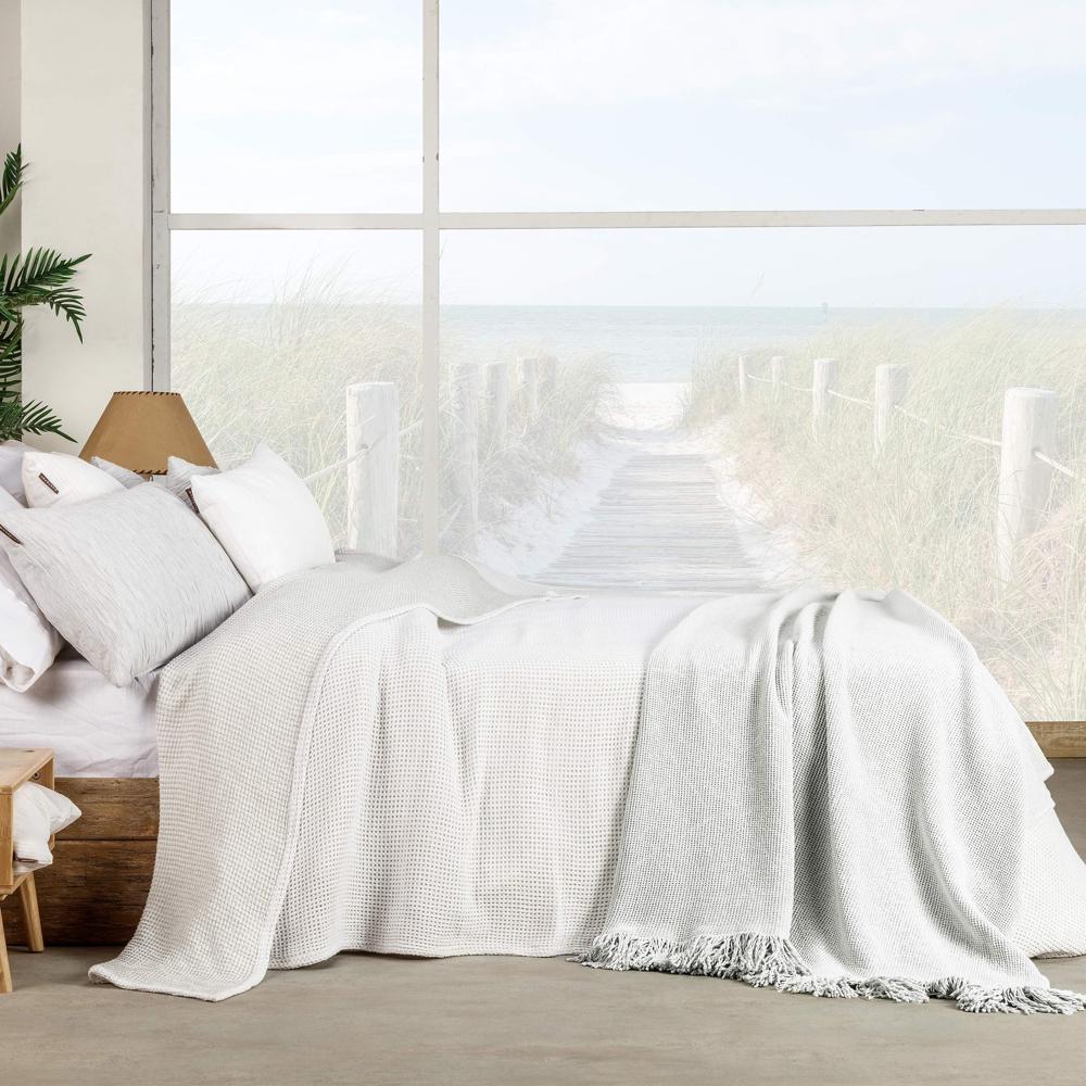 Colcha cubrecama bambu nido Manterol - Gris Cama 180 cm Gris-1
