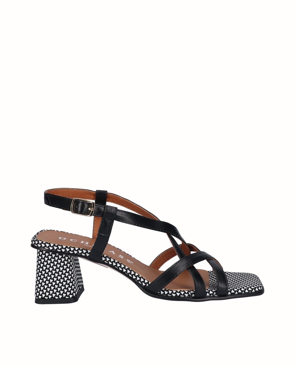 D'Chicas - Sandalias de tiras de tacón de mujer.