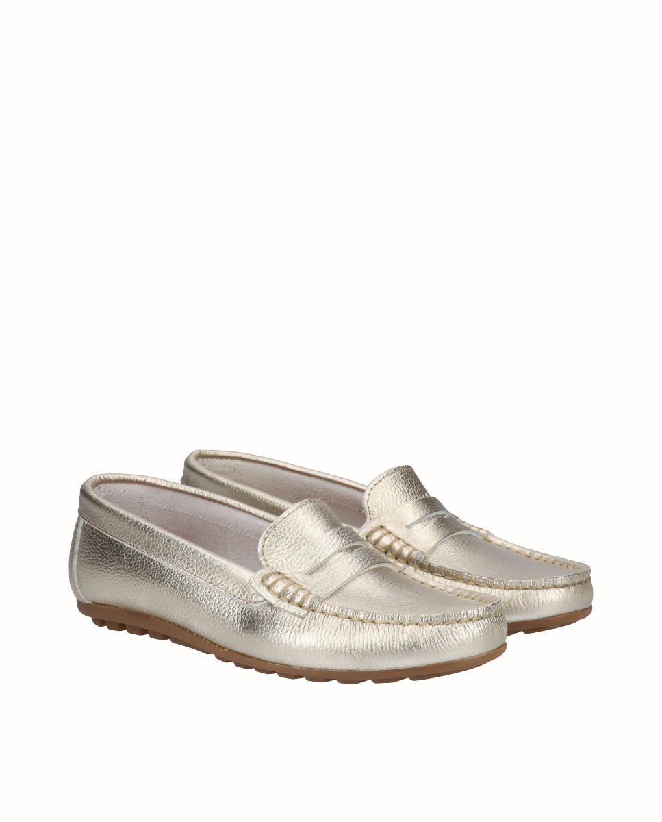 Mocasines de mujer kiowa de piel - D'Chicas - Oro Oro-3