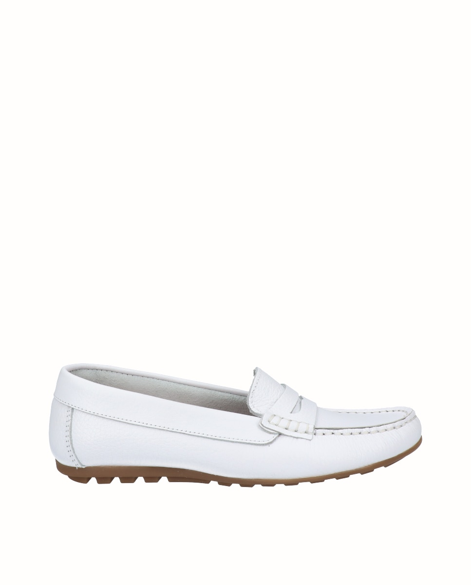 Mocasines de mujer kiowa de piel - D'Chicas - Blanco Blanco-1