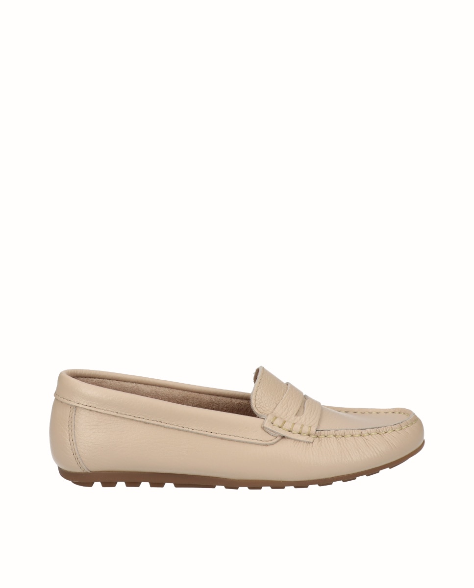Mocasines de mujer kiowa de piel - D'Chicas - Azul marino Beige-1