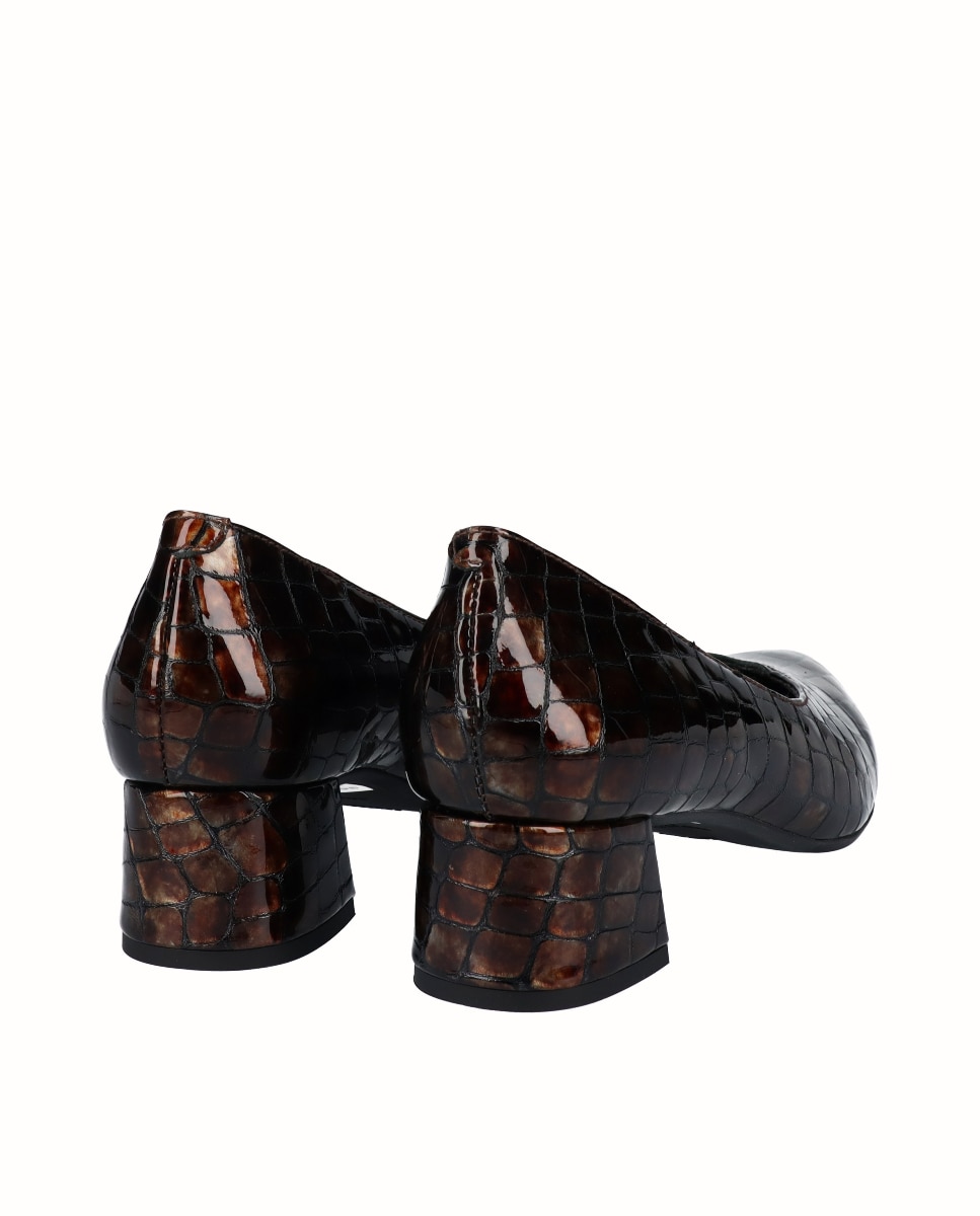 Imagen 2 de Zapatos de salón piel grabada - D'Chicas - Moka Moka