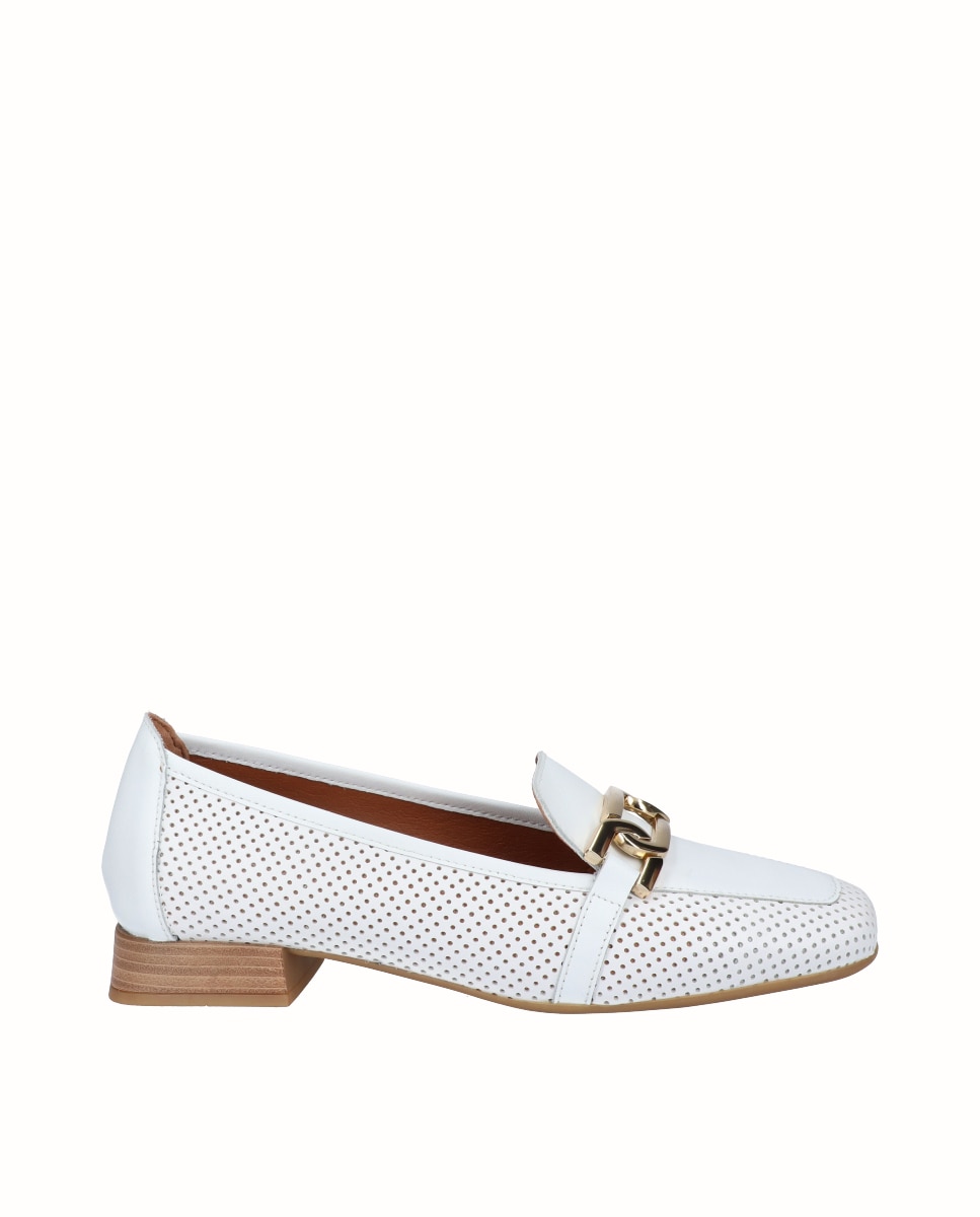 D'Chicas - Mocasines de mujer de piel con hebilla.
