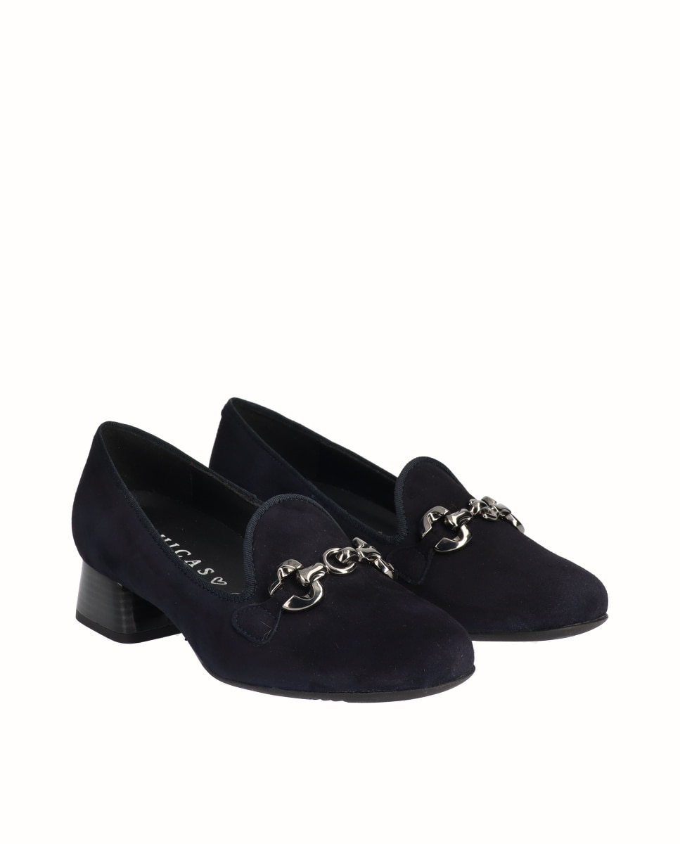 Zapatos de salón piel ante - D'Chicas - Azul marino Azul marino-3