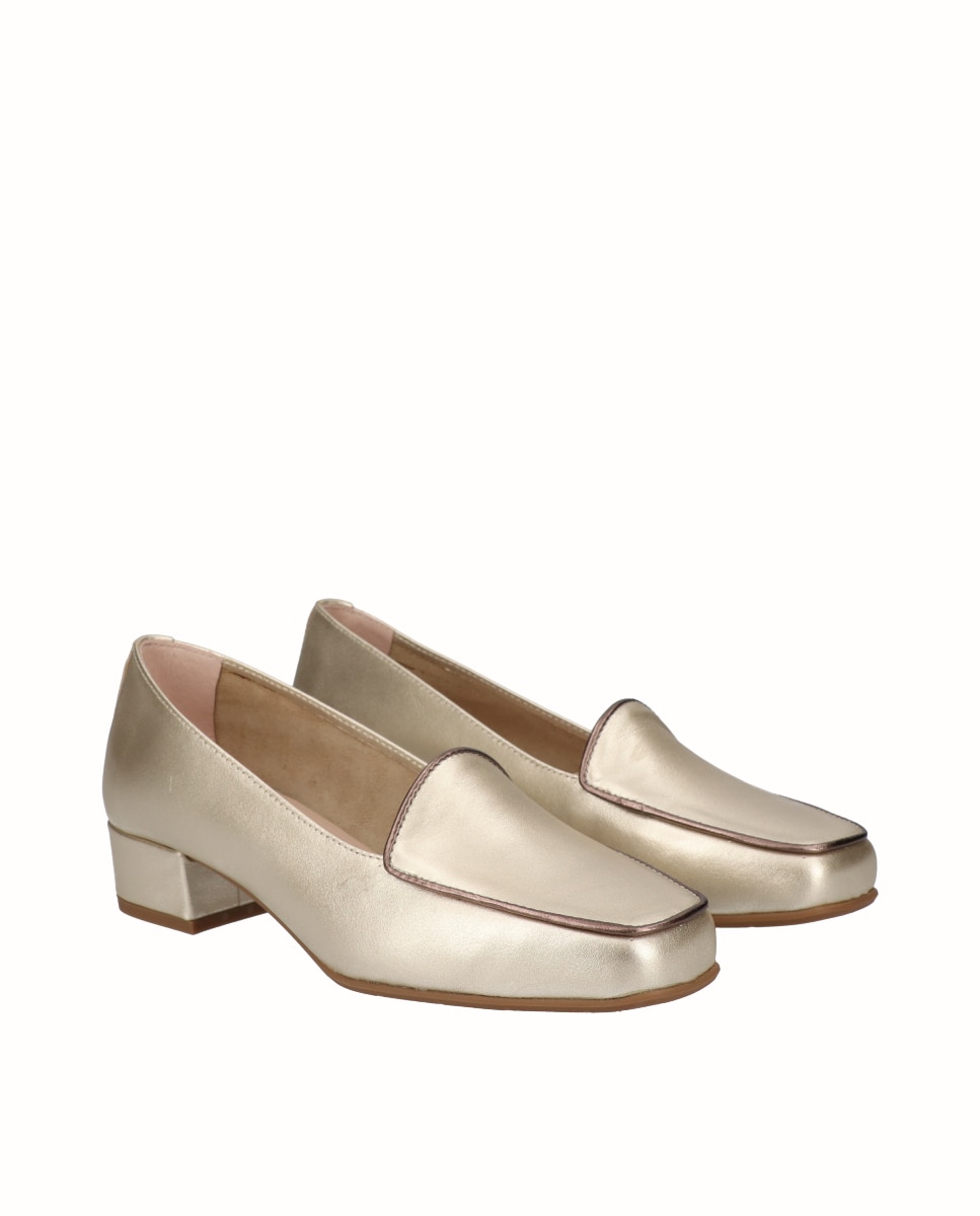 Zapatos de salón ribete piel - D'Chicas - Oro Oro-3