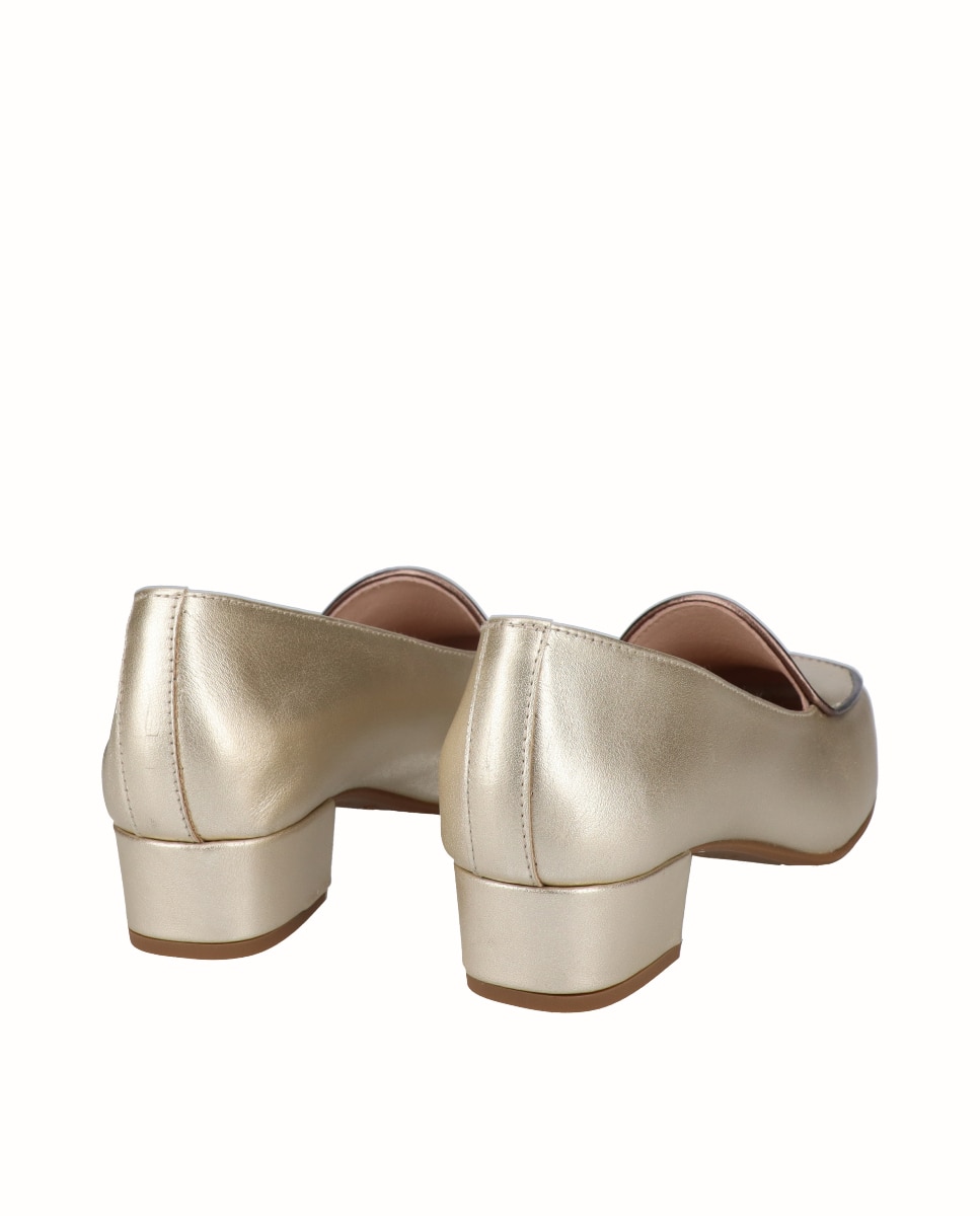 Zapatos de salón ribete piel - D'Chicas - Oro Oro-2