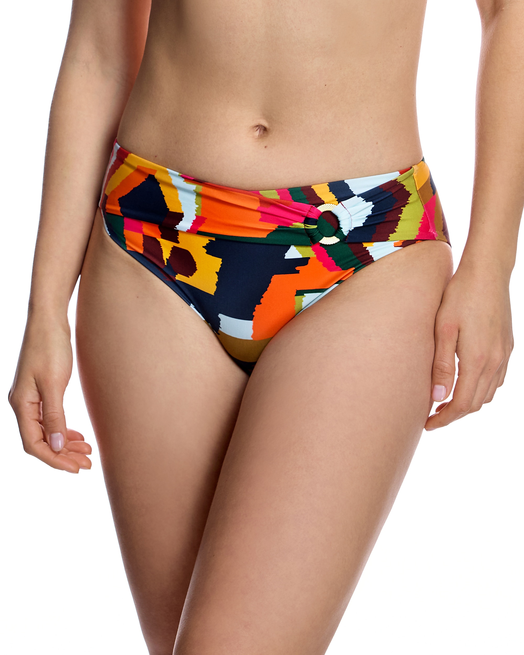Ory - Braga de bikini de mujer con cintura ancha y detalle de anilla metálica.