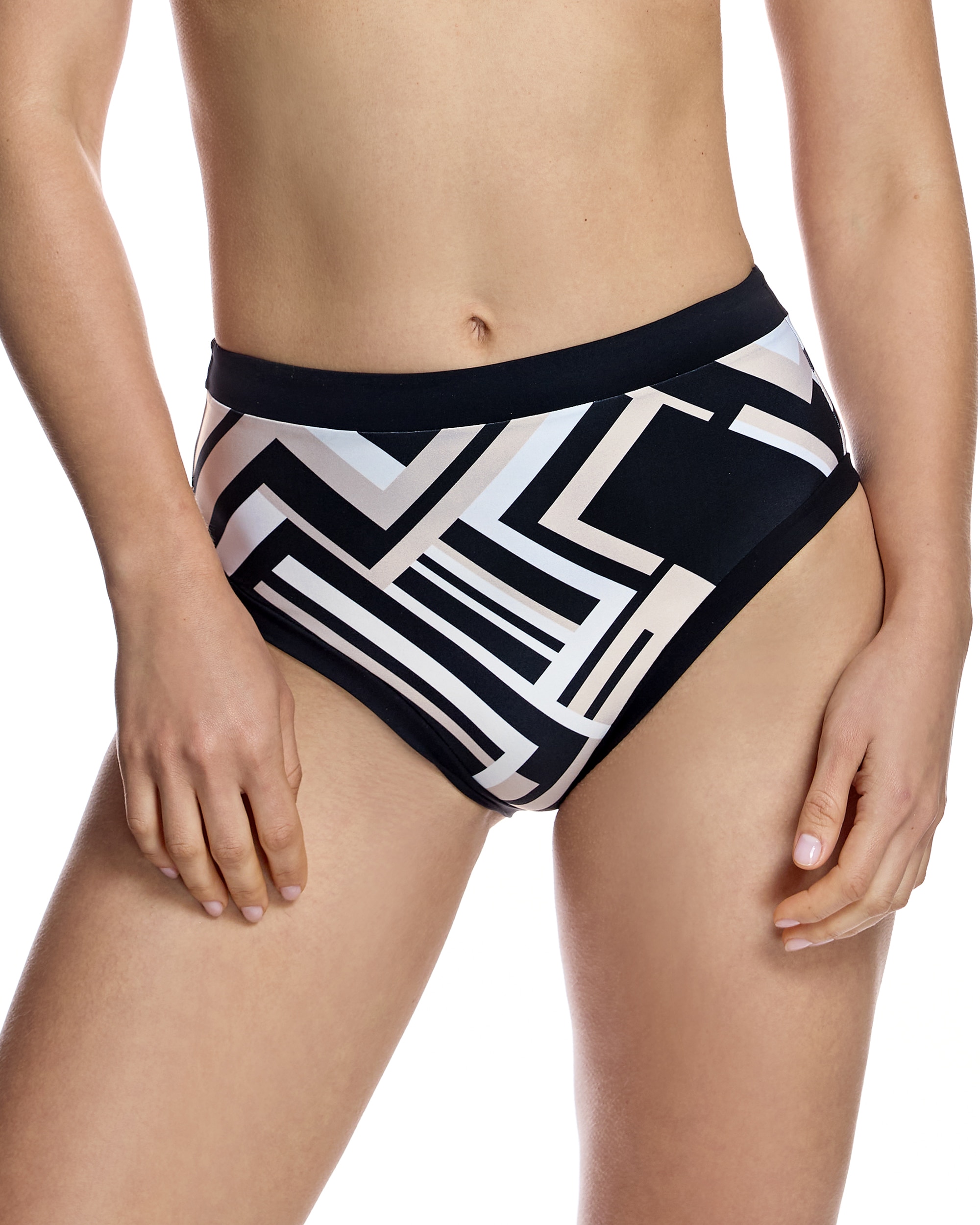 Ory - Braga de bikini de mujer con talle alto y cinturilla en contraste.