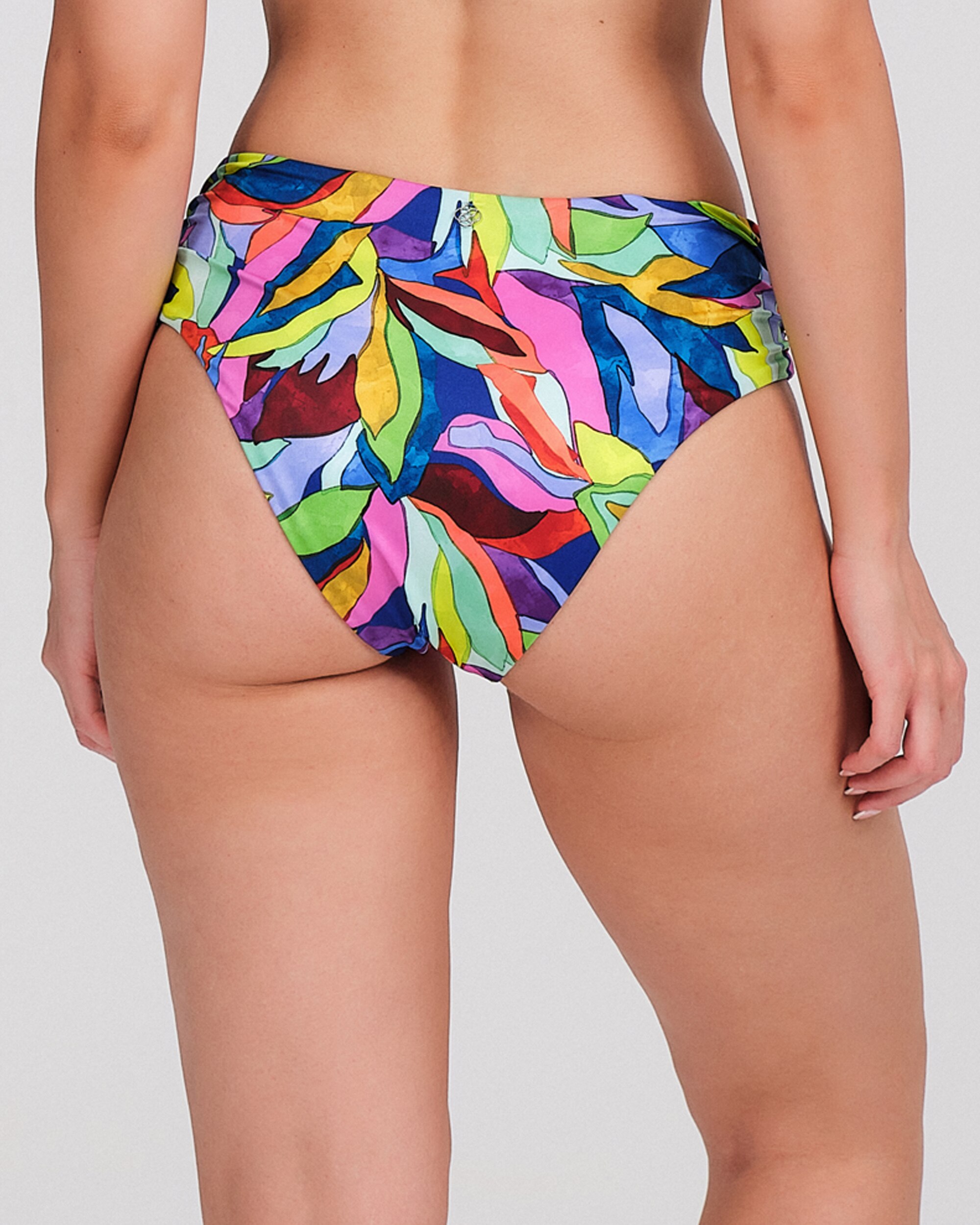 Braguita bikini mujer cintura media costados fruncidos - Carey - Multicolor Multicolor-2