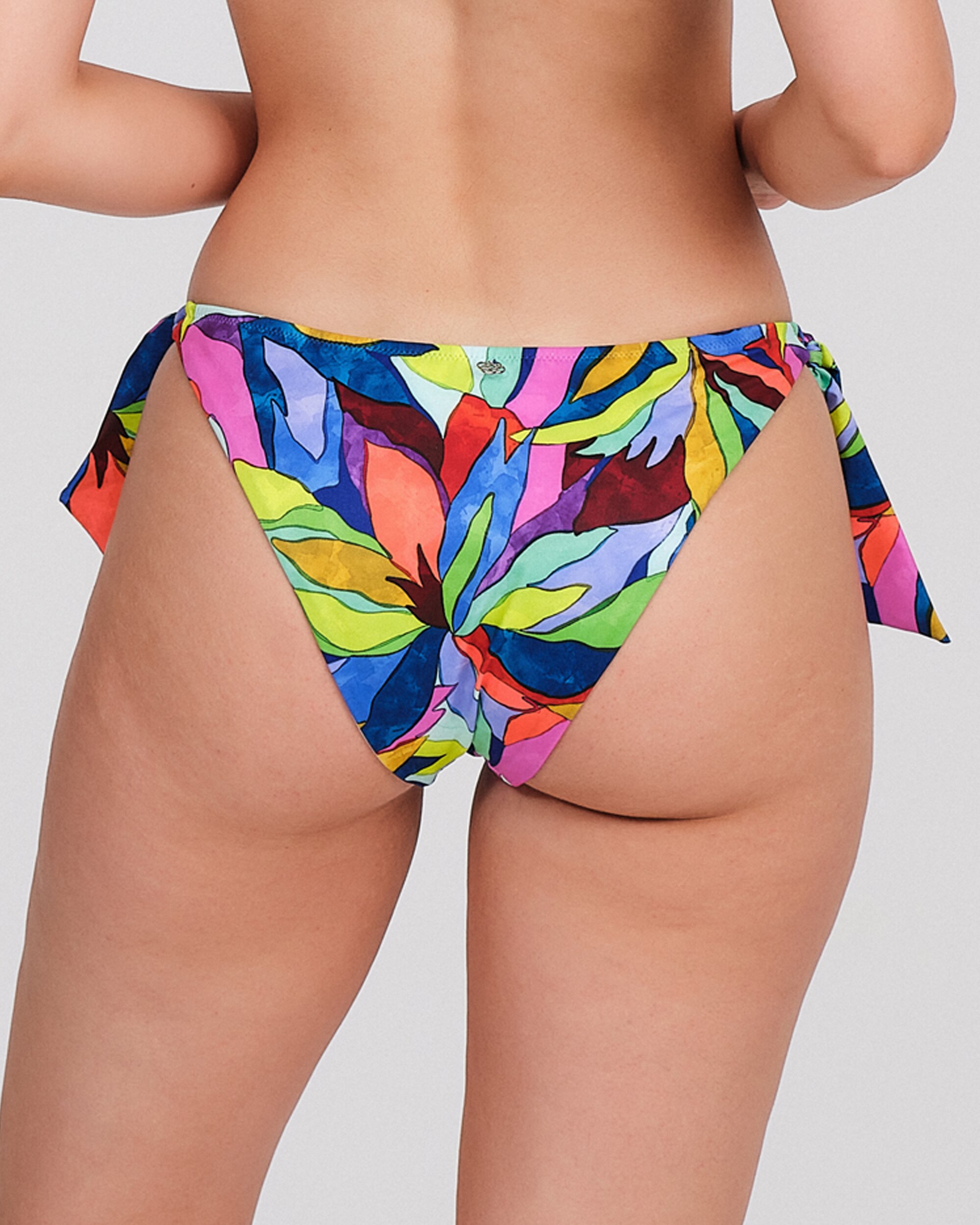Braguita bikini mujer lazos laterales estampado artístico - Carey - Multicolor Multicolor-2