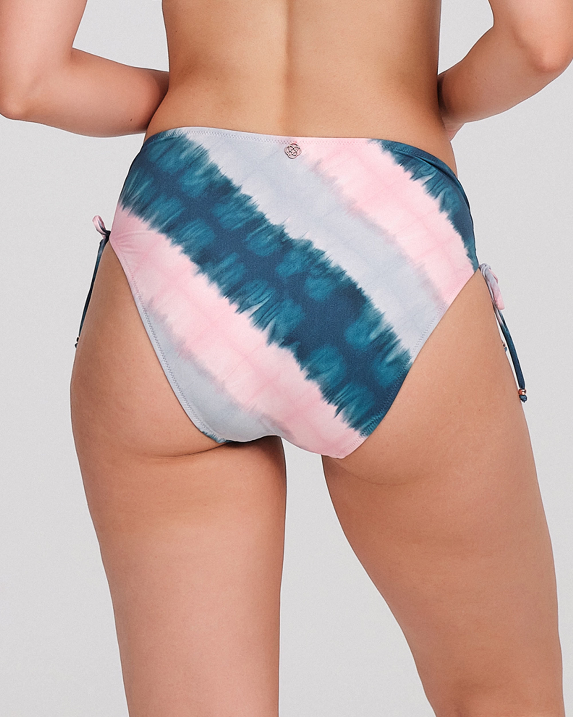 Braguita bikini mujer tiro medio lazos laterales ajustables - Carey - Azul Azul-2