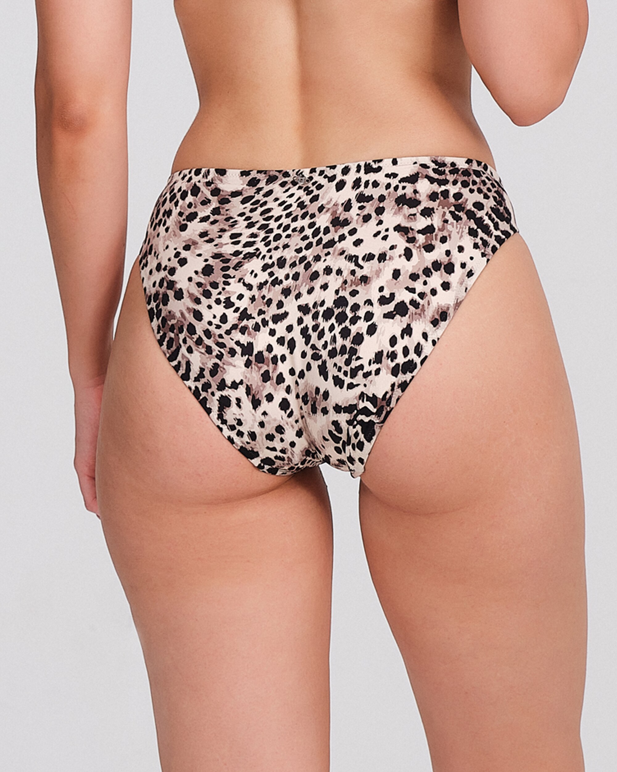 Braguita bikini mujer tiro medio cinturilla elástica - Carey - Beige Beige-2