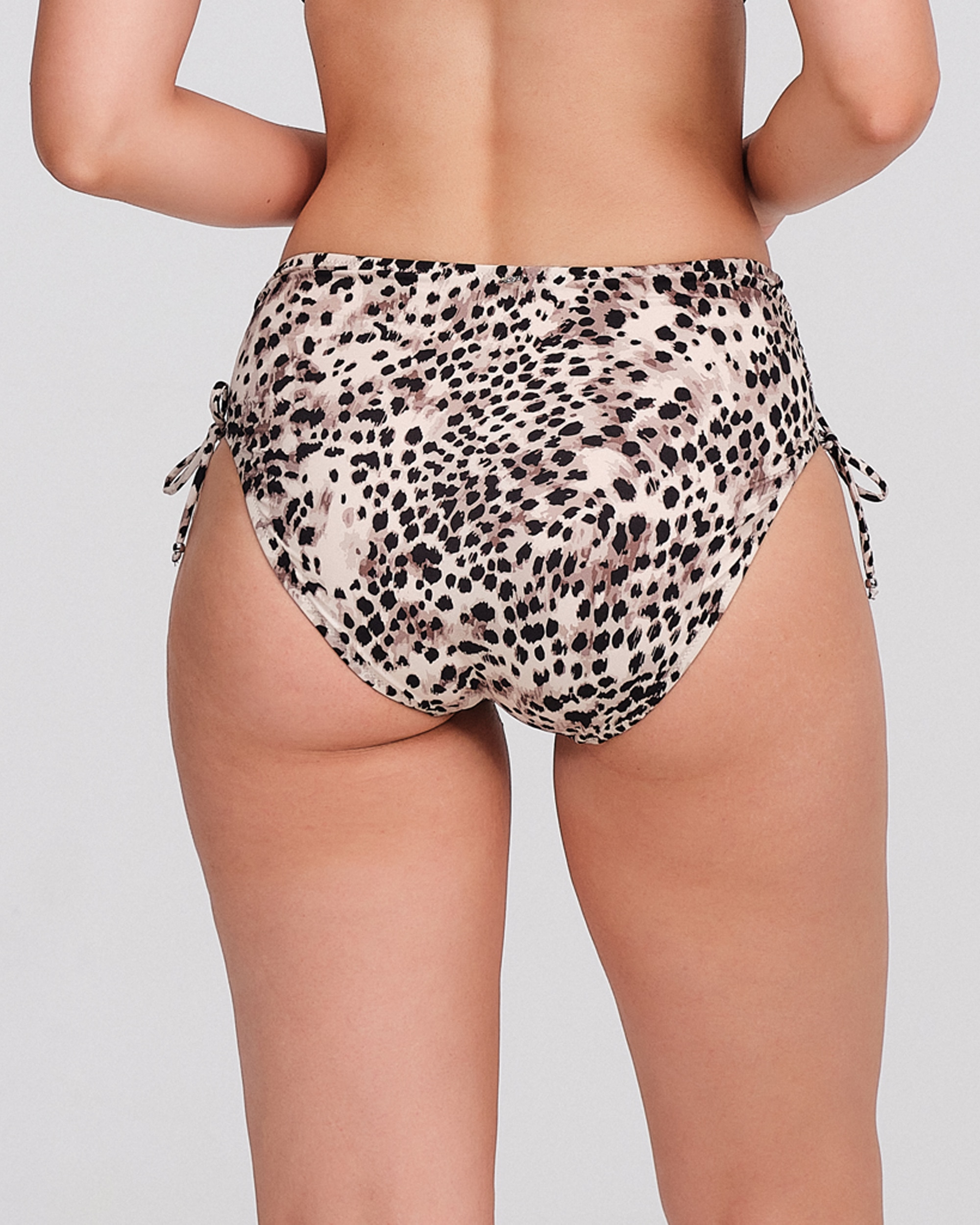 Braguita bikini mujer talle medio lazadas laterales - Carey - Beige Beige-2
