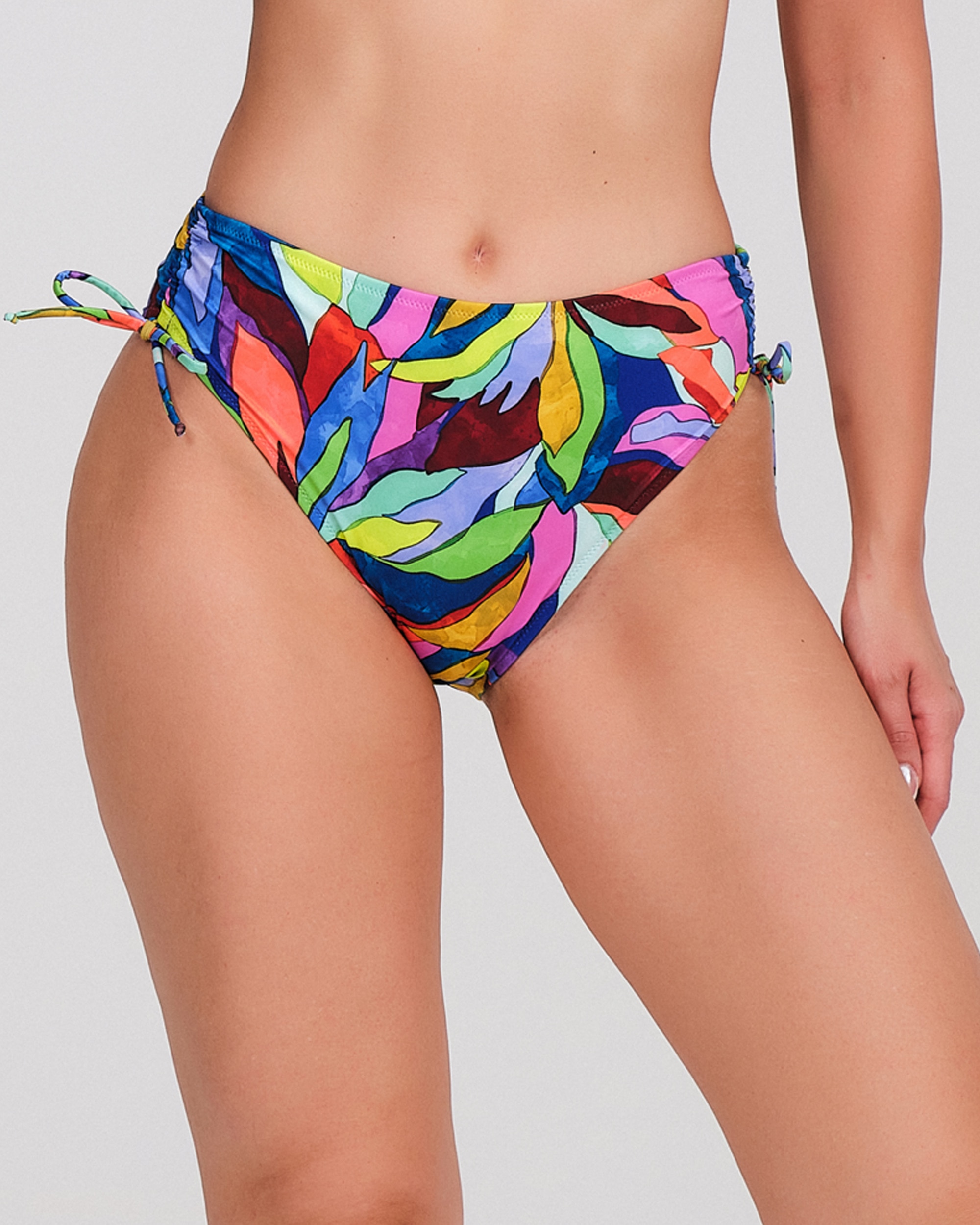 Carey - Braguita bikini mujer laterales ajustables estampado abstracto.