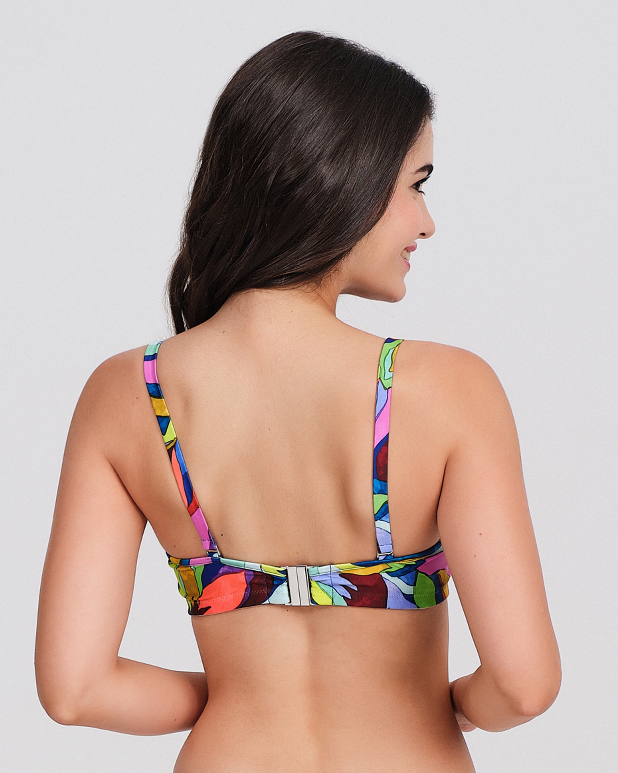 Top bikini mujer aros estilo balconette tirantes ajustables - Carey - Multicolor Multicolor-2