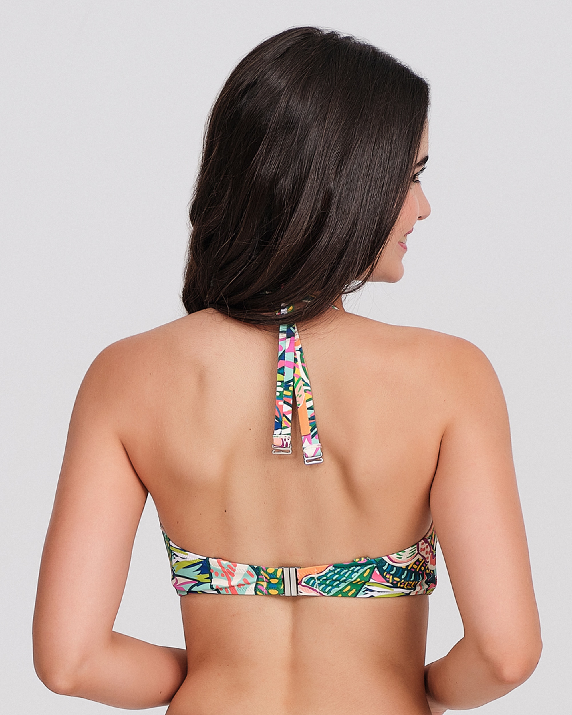 Top bikini mujer escote halter nudo delantero - Carey - Multicolor Multicolor-2