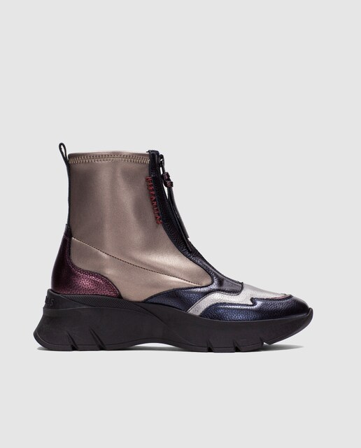 Imagen 0 de Botines sport de mujer con cremallera frontal y plataforma