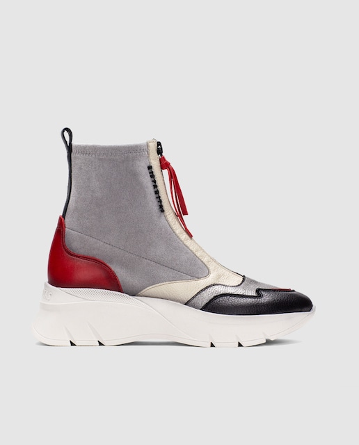 Imagen 0 de Botines sport de mujer con cremallera frontal y plataforma