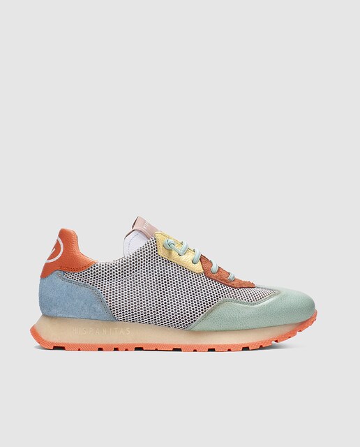Imagen 0 de Zapatillas deportivas de mujer Hispanitas de piel con cordones