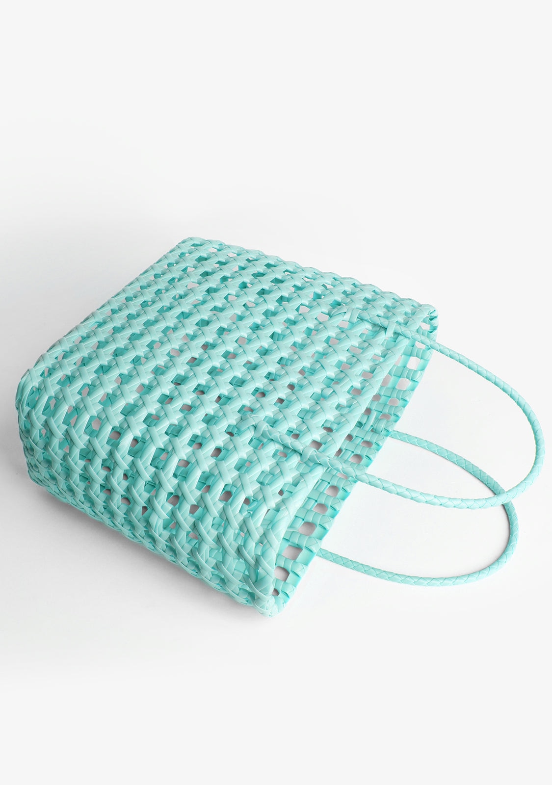 Bolso de playa con trenzado sin cierre - Kalk - Turquesa Turquesa-3
