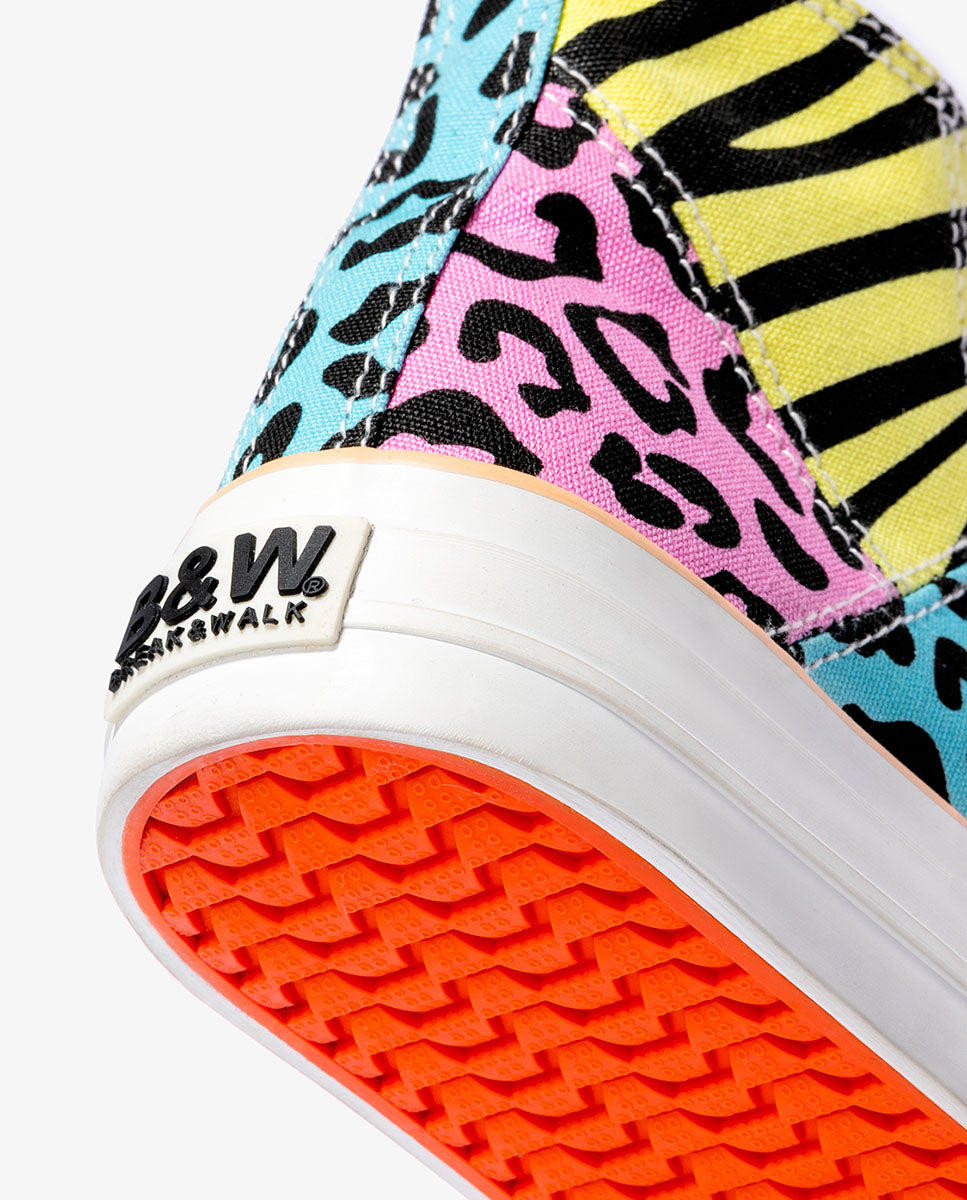 Zapatillas deportivas altas de niña con estampado en animal print - Conguitos - Multicolor Multicolor-2