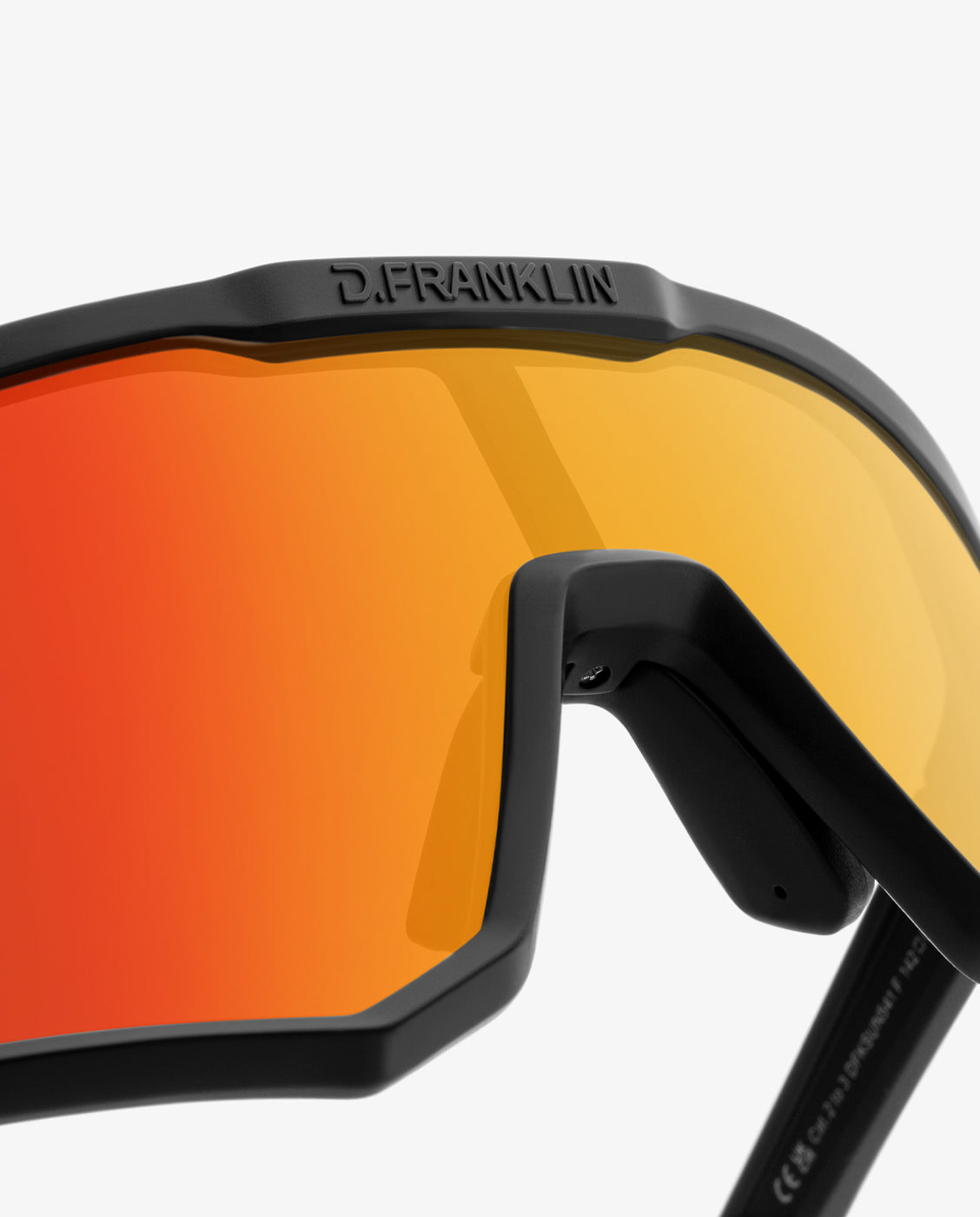 Gafas de sol unisex con forma envolvente hurricane - D.Franklin - Rojo Rojo-4