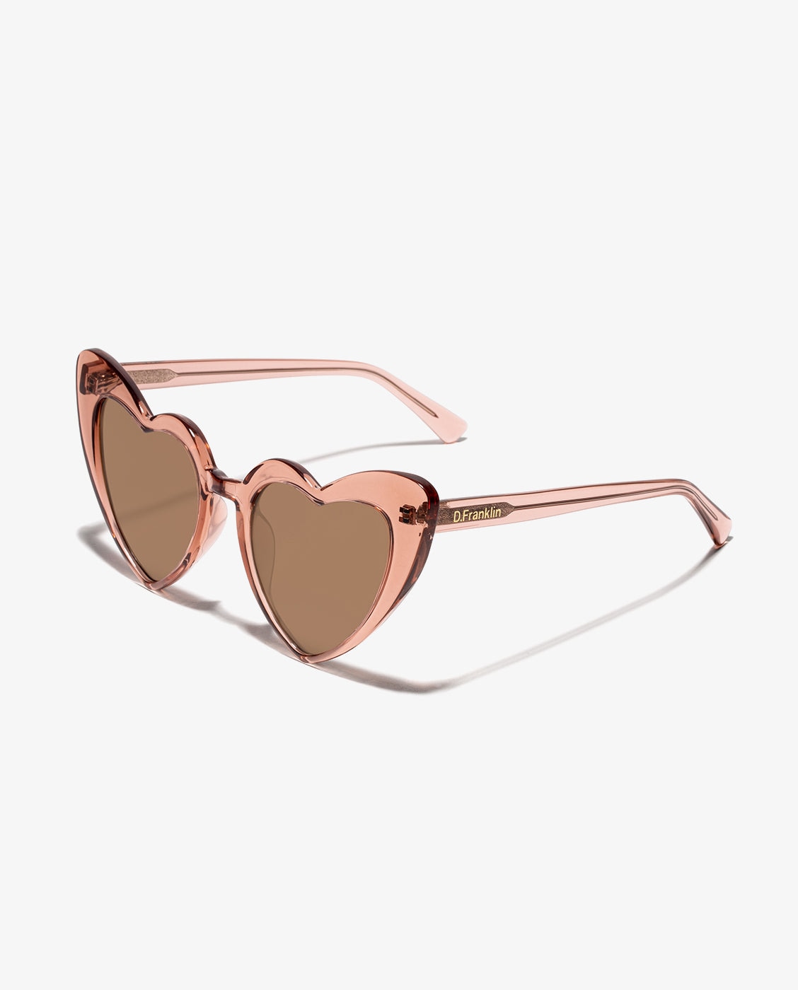Gafas de sol unisex con forma rectangular love heart - D.Franklin - Marrón Marrón-2