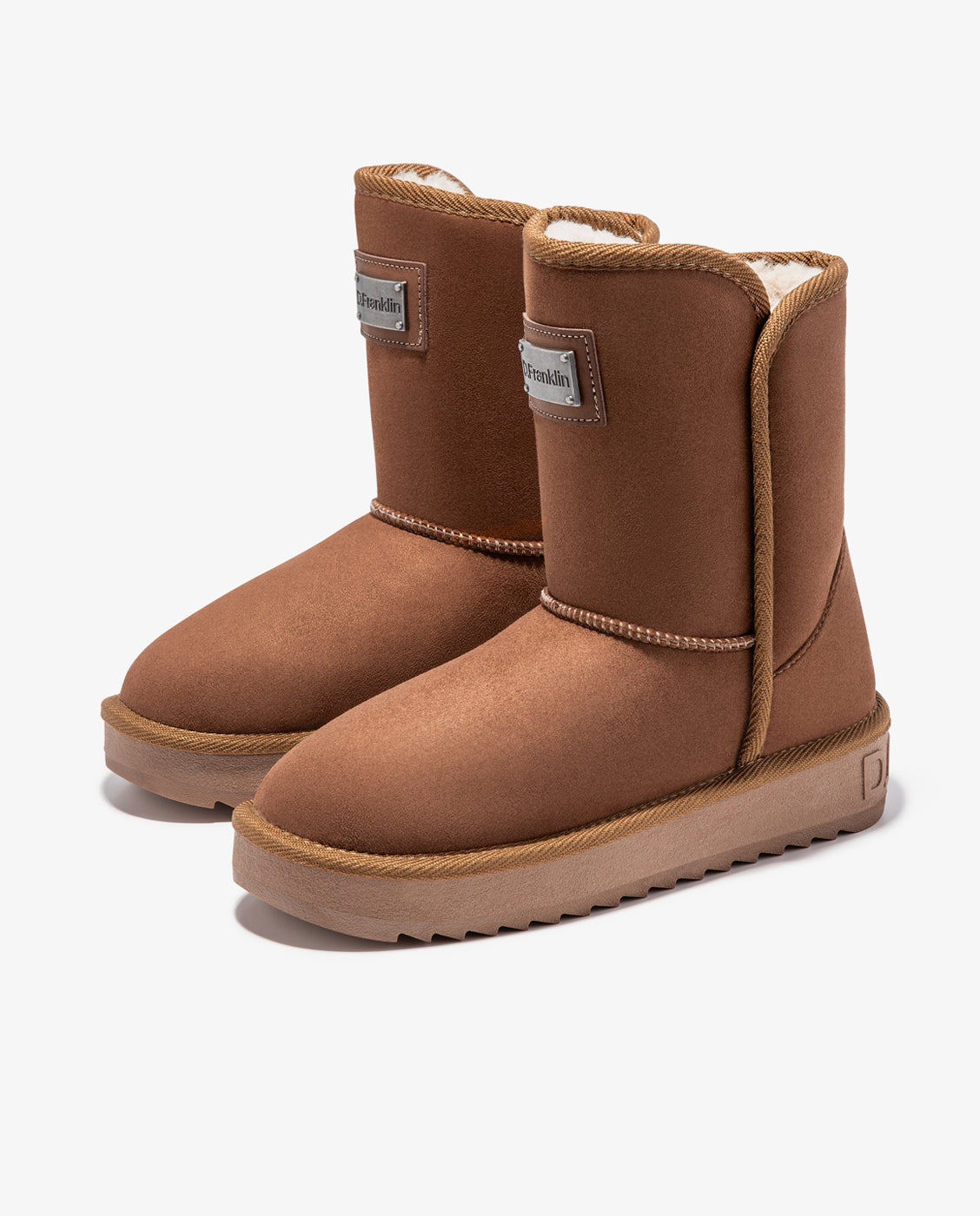 Imagen 4 de Botas de pelo de mujer estilo australianas de microfibra nordic basic - Marrón Marrón