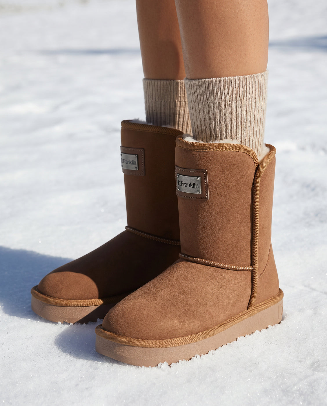 Imagen 2 de Botas de pelo de mujer estilo australianas de microfibra nordic basic - Marrón Marrón