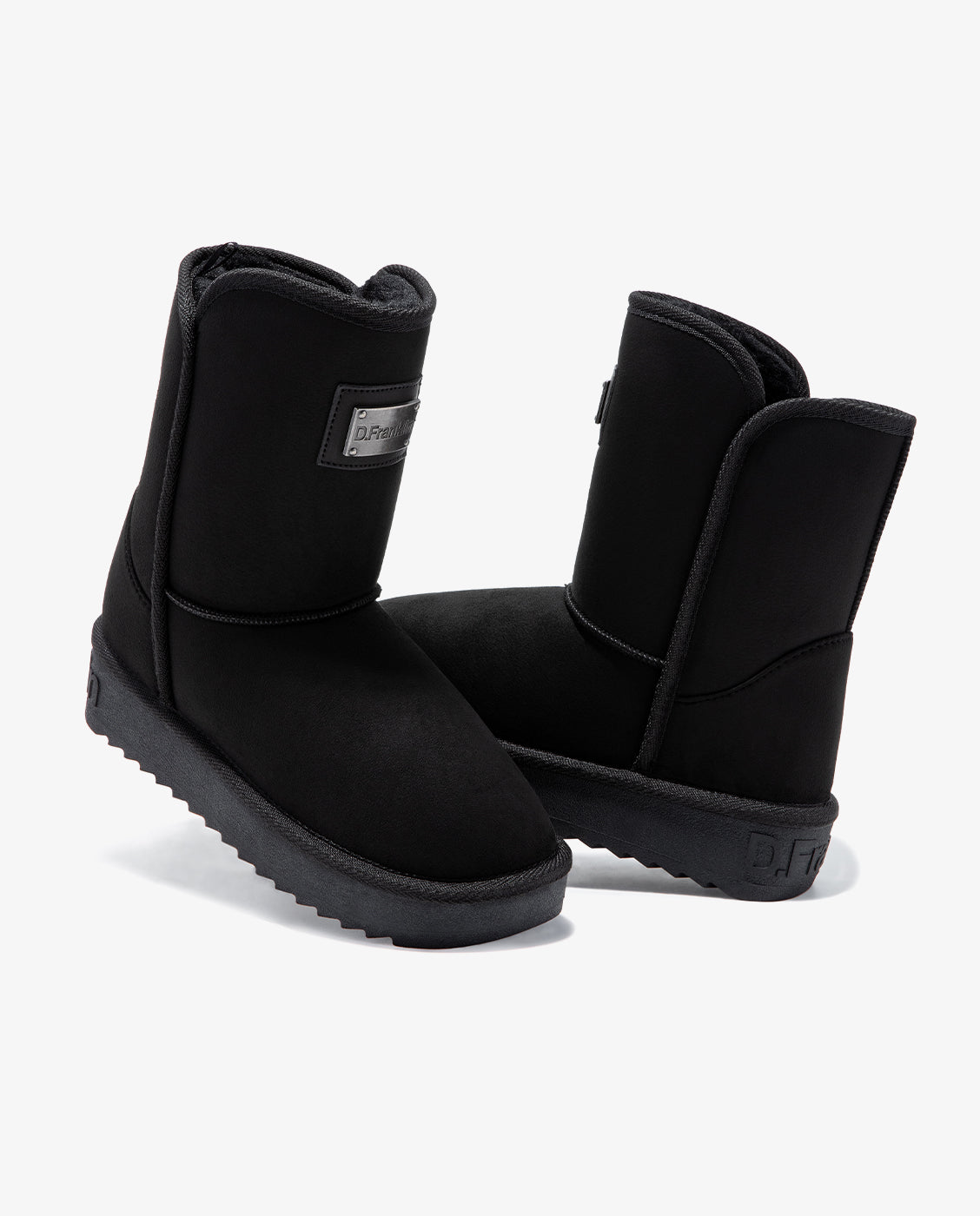 Imagen 3 de Botas de pelo de mujer estilo australianas de microfibra nordic basic - Negro Negro