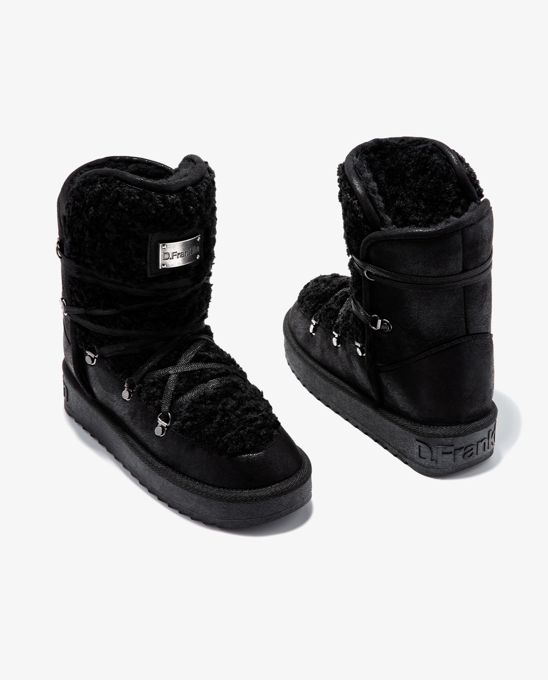 Botas de pelo de mujer estilo australianas nordic fur - D.Franklin - Negro Negro-4