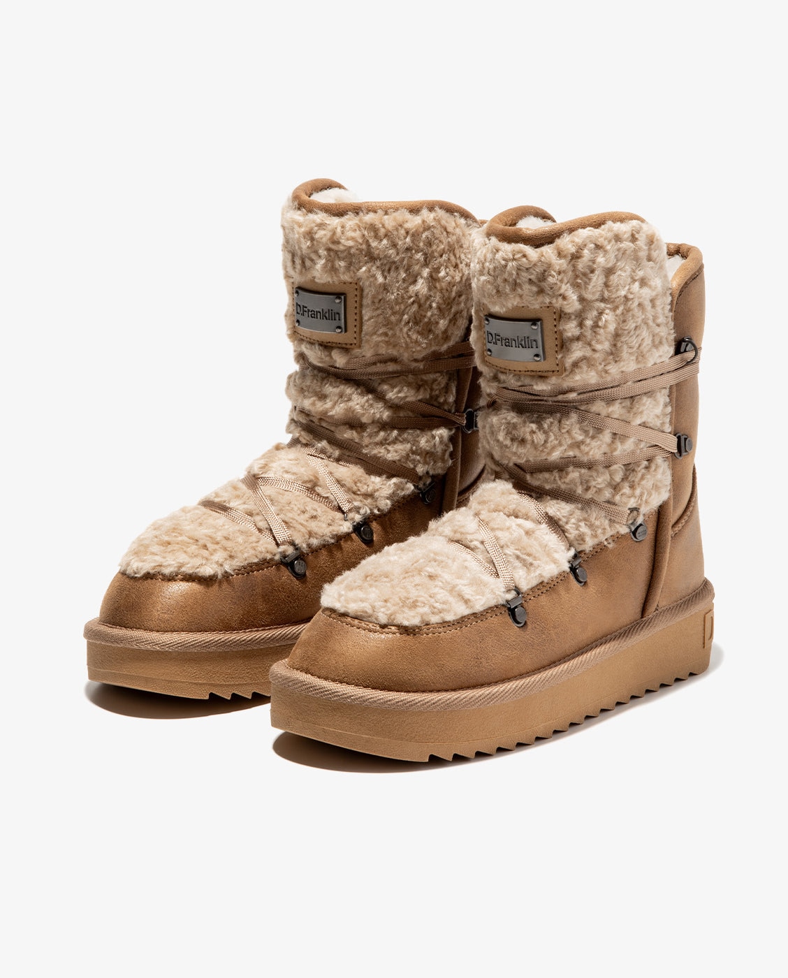 Botas de pelo de mujer estilo australianas nordic fur - D.Franklin - Beige Beige-4