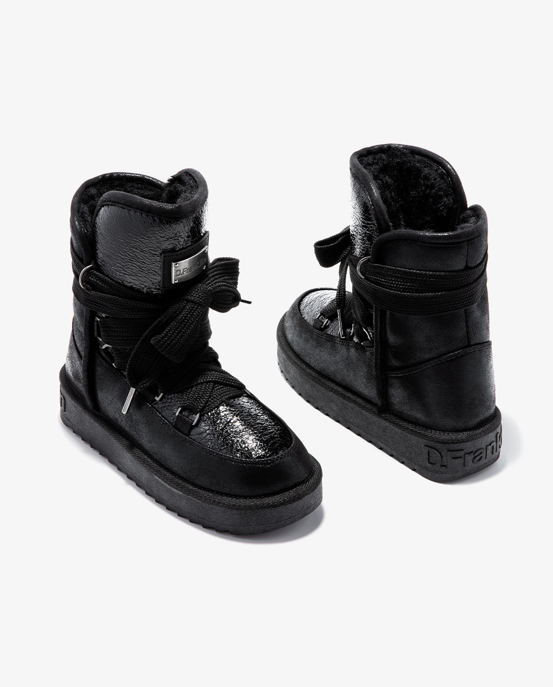 Imagen 4 de Botas de pelo de mujer estilo australianas con forro interior nordic shiny - Negro Negro