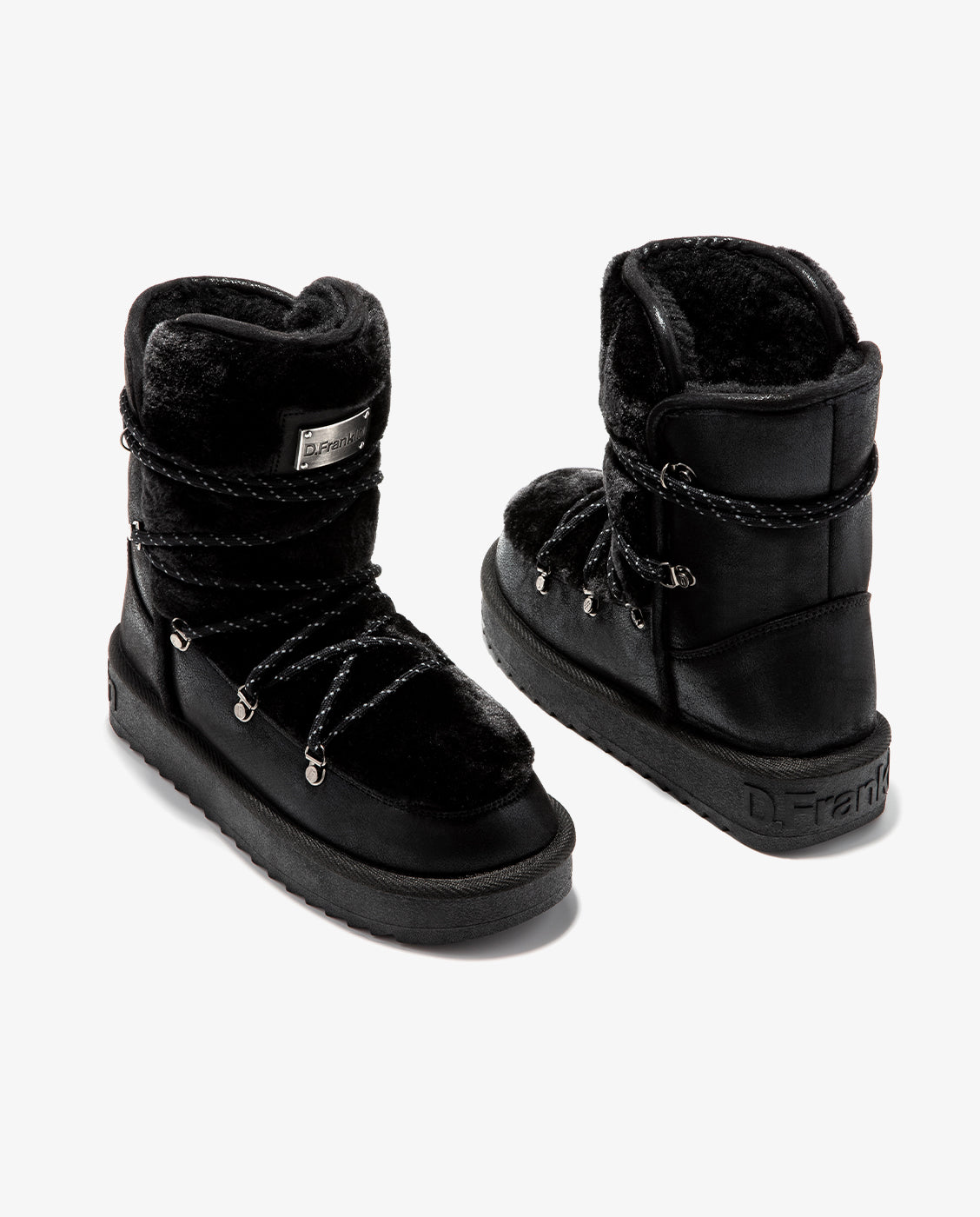 Botas australianas de mujer con forro de pelo Nordic trk fur - D.Franklin - Negro Negro-5